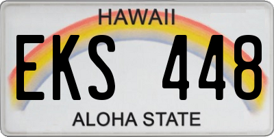 HI license plate EKS448