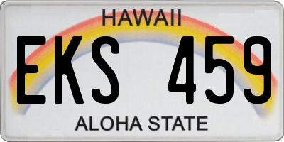 HI license plate EKS459