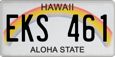 HI license plate EKS461