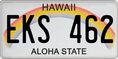 HI license plate EKS462