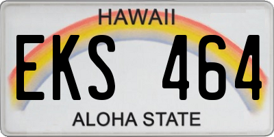 HI license plate EKS464