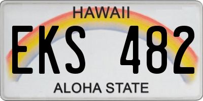 HI license plate EKS482
