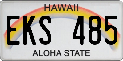 HI license plate EKS485