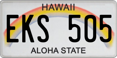 HI license plate EKS505