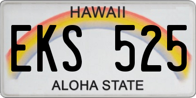 HI license plate EKS525