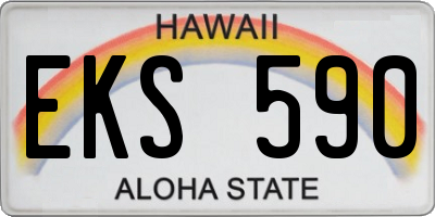 HI license plate EKS590