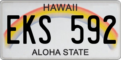 HI license plate EKS592