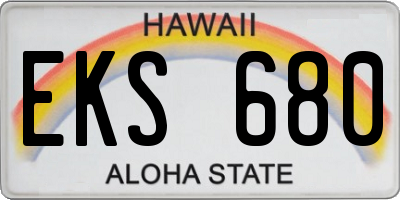 HI license plate EKS680