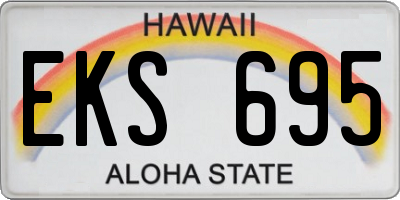 HI license plate EKS695
