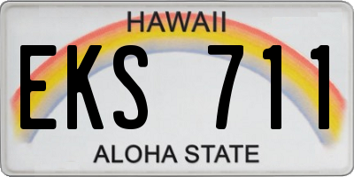 HI license plate EKS711