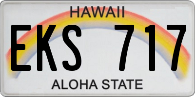 HI license plate EKS717