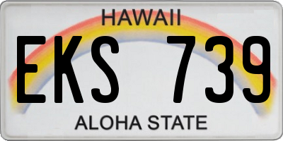 HI license plate EKS739