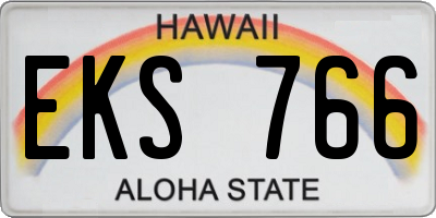 HI license plate EKS766