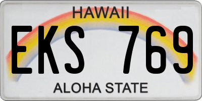 HI license plate EKS769