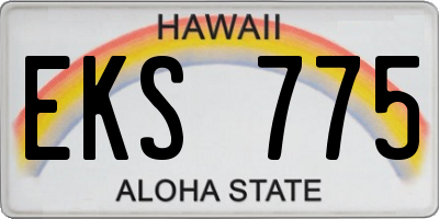 HI license plate EKS775