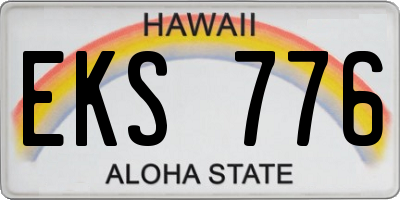 HI license plate EKS776