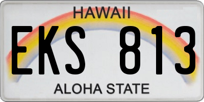 HI license plate EKS813