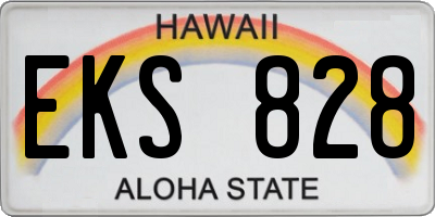 HI license plate EKS828