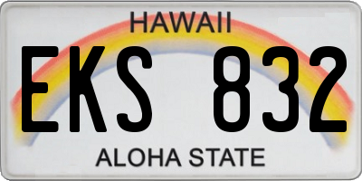 HI license plate EKS832