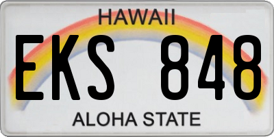 HI license plate EKS848