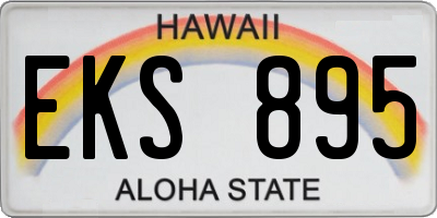 HI license plate EKS895