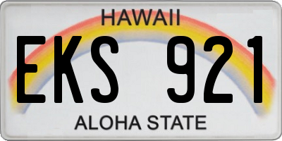 HI license plate EKS921