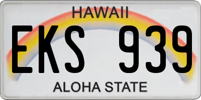HI license plate EKS939