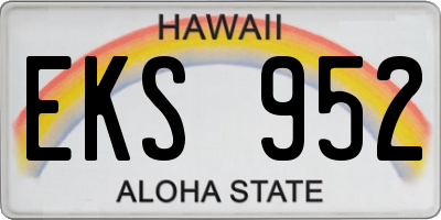 HI license plate EKS952