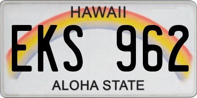 HI license plate EKS962