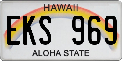 HI license plate EKS969