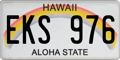 HI license plate EKS976