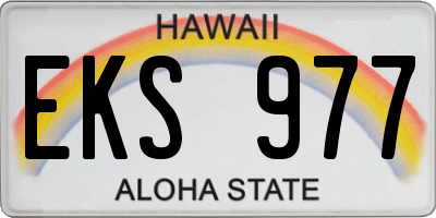 HI license plate EKS977