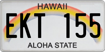 HI license plate EKT155