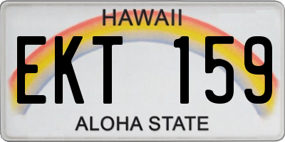 HI license plate EKT159