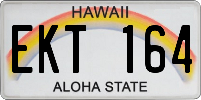 HI license plate EKT164