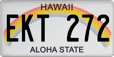 HI license plate EKT272