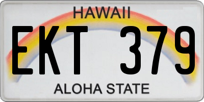 HI license plate EKT379