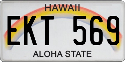 HI license plate EKT569