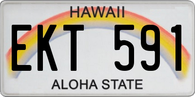 HI license plate EKT591