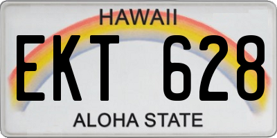 HI license plate EKT628
