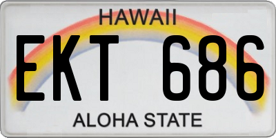 HI license plate EKT686