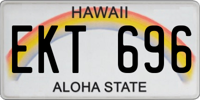 HI license plate EKT696