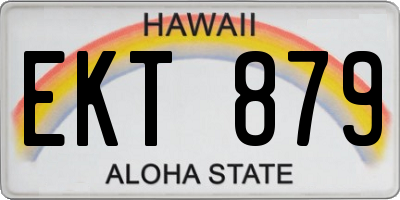 HI license plate EKT879