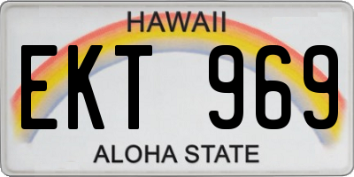 HI license plate EKT969