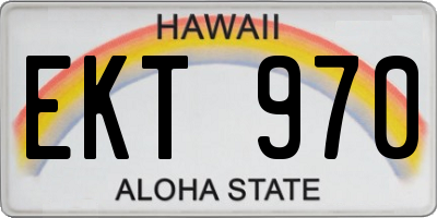 HI license plate EKT970