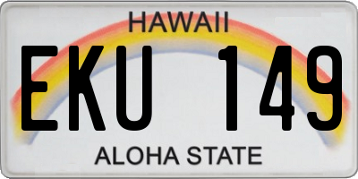 HI license plate EKU149