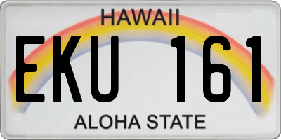 HI license plate EKU161
