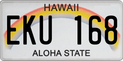 HI license plate EKU168
