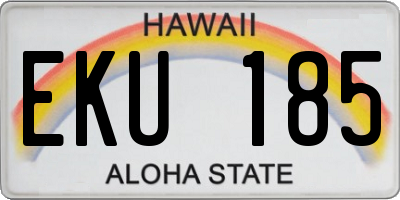 HI license plate EKU185