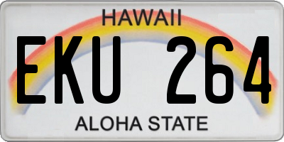 HI license plate EKU264
